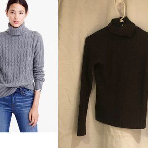 J. Crew Cambridge Cable Chunky Turtleneck Sweater